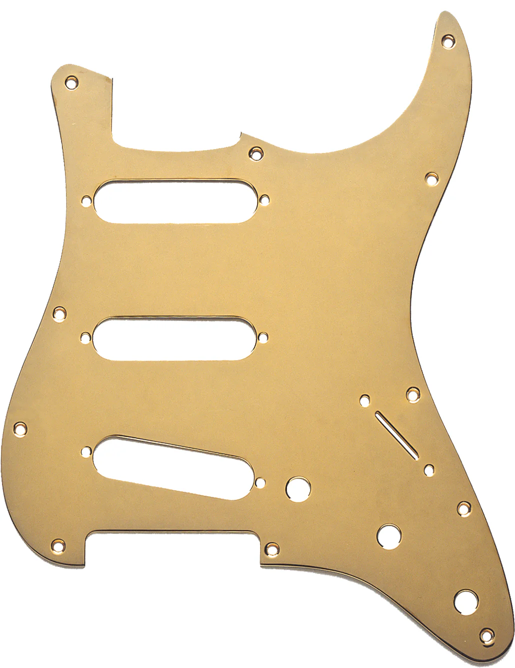 11-Hole Modern-Style Plated Brass Stratocaster S/S/S Pickguards - Image 2