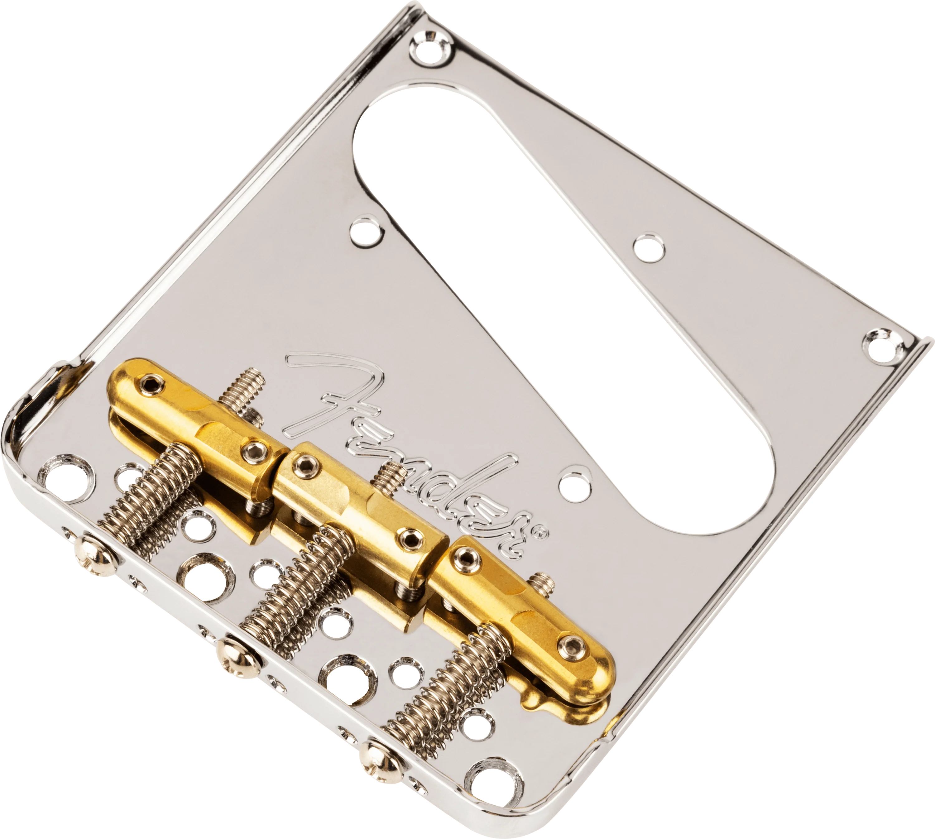 3-Saddle Top-Load/String-Through Tele® Bridge with Compensated Brass "Bullet" Saddles