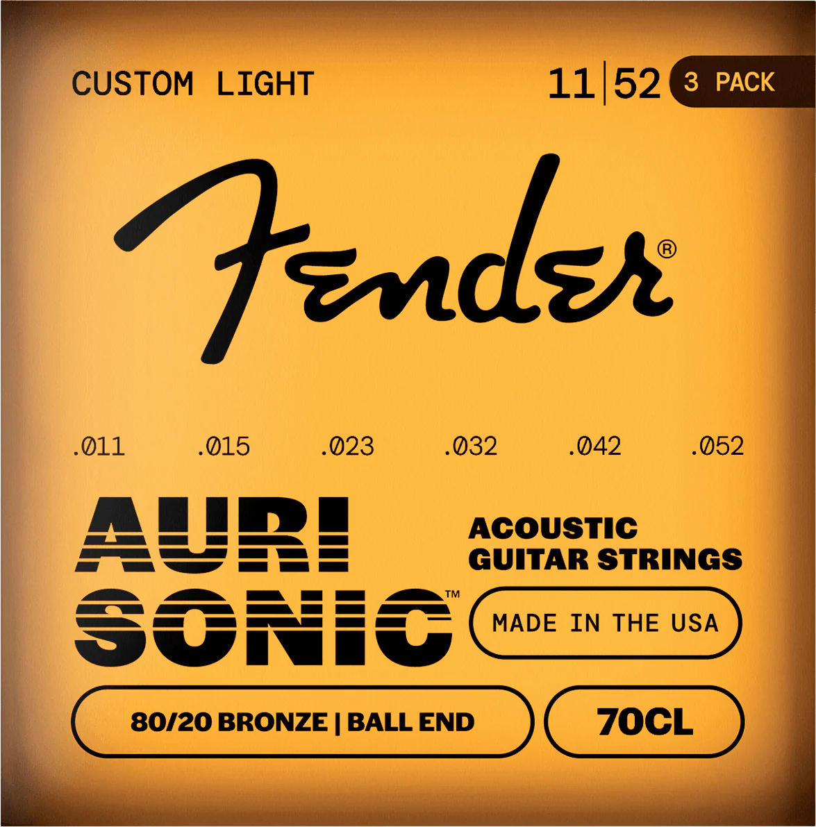 AuriSonic™ 70 80/20 Bronze Acoustic Guitar Strings (3-Pack) - Image 3
