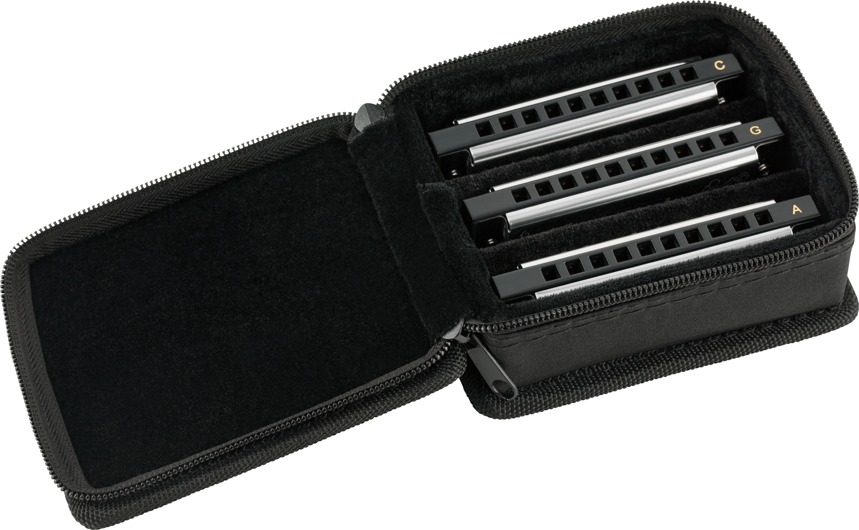 Blues Deluxe Harmonicas - 3 Pack with Case - Image 2
