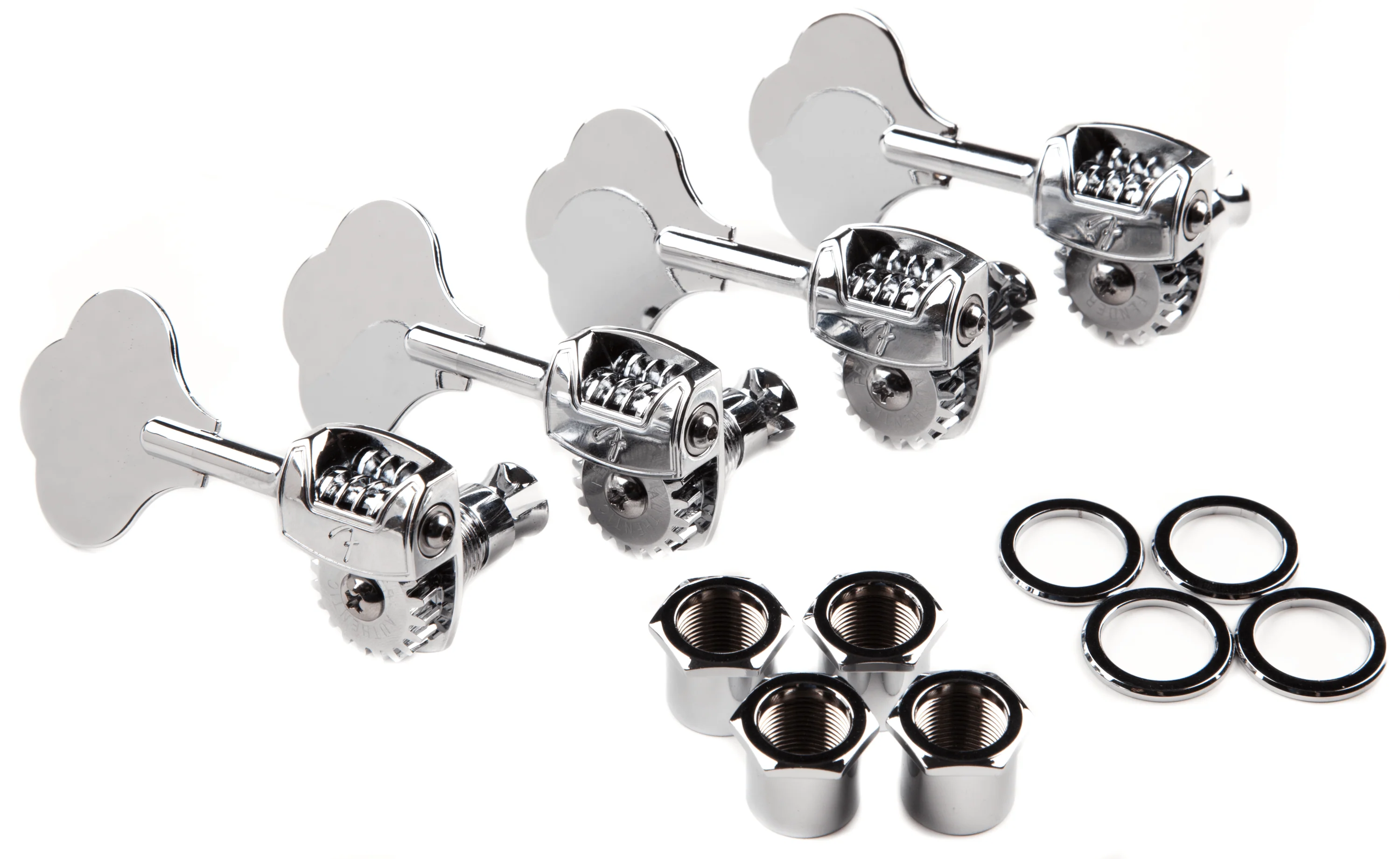 Deluxe "F" Stamp Bass Tuning Machine Set - Left-Handed
