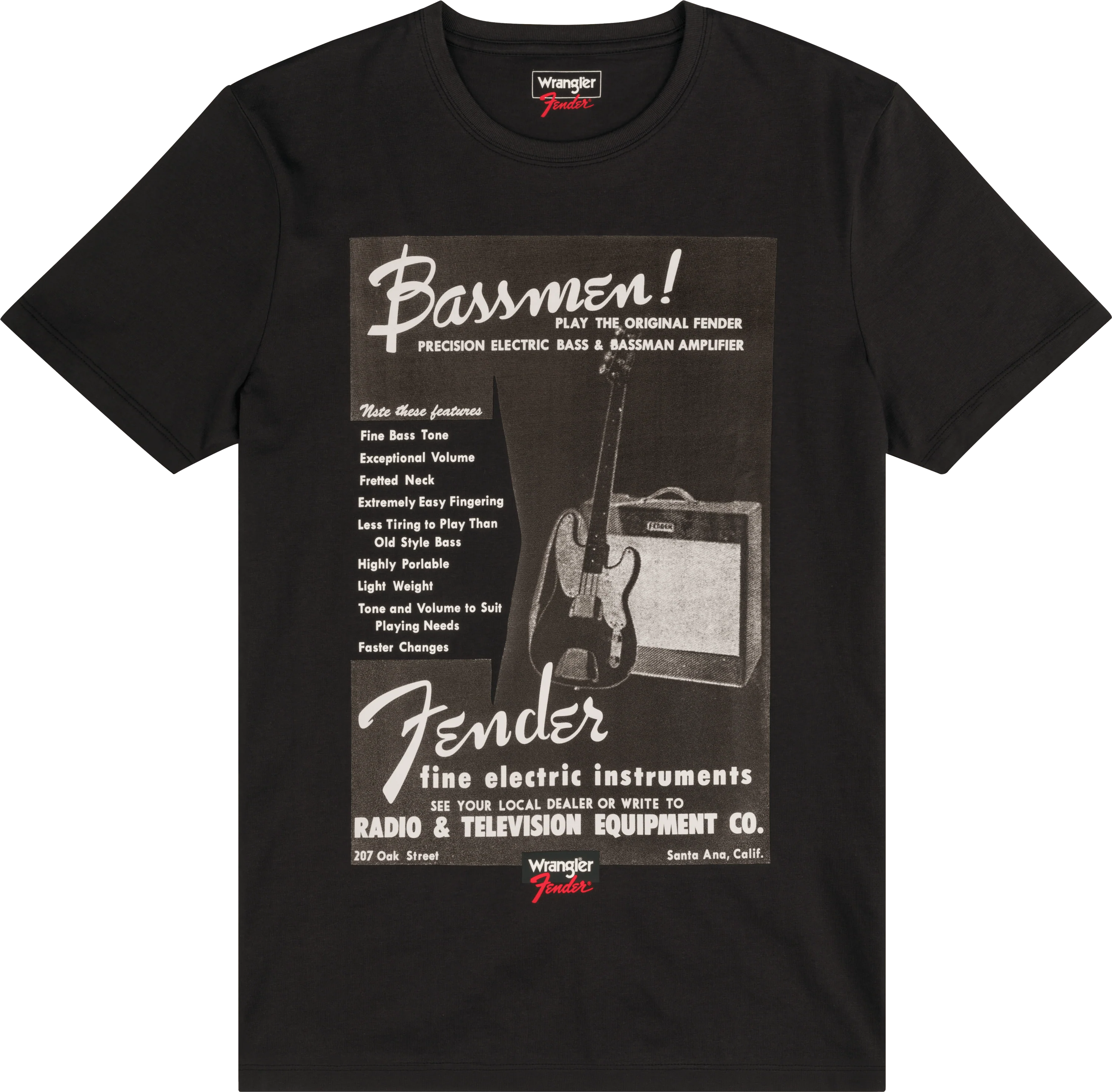 Fender® x Wrangler® Bassmen T-Shirt, Black - Image 4