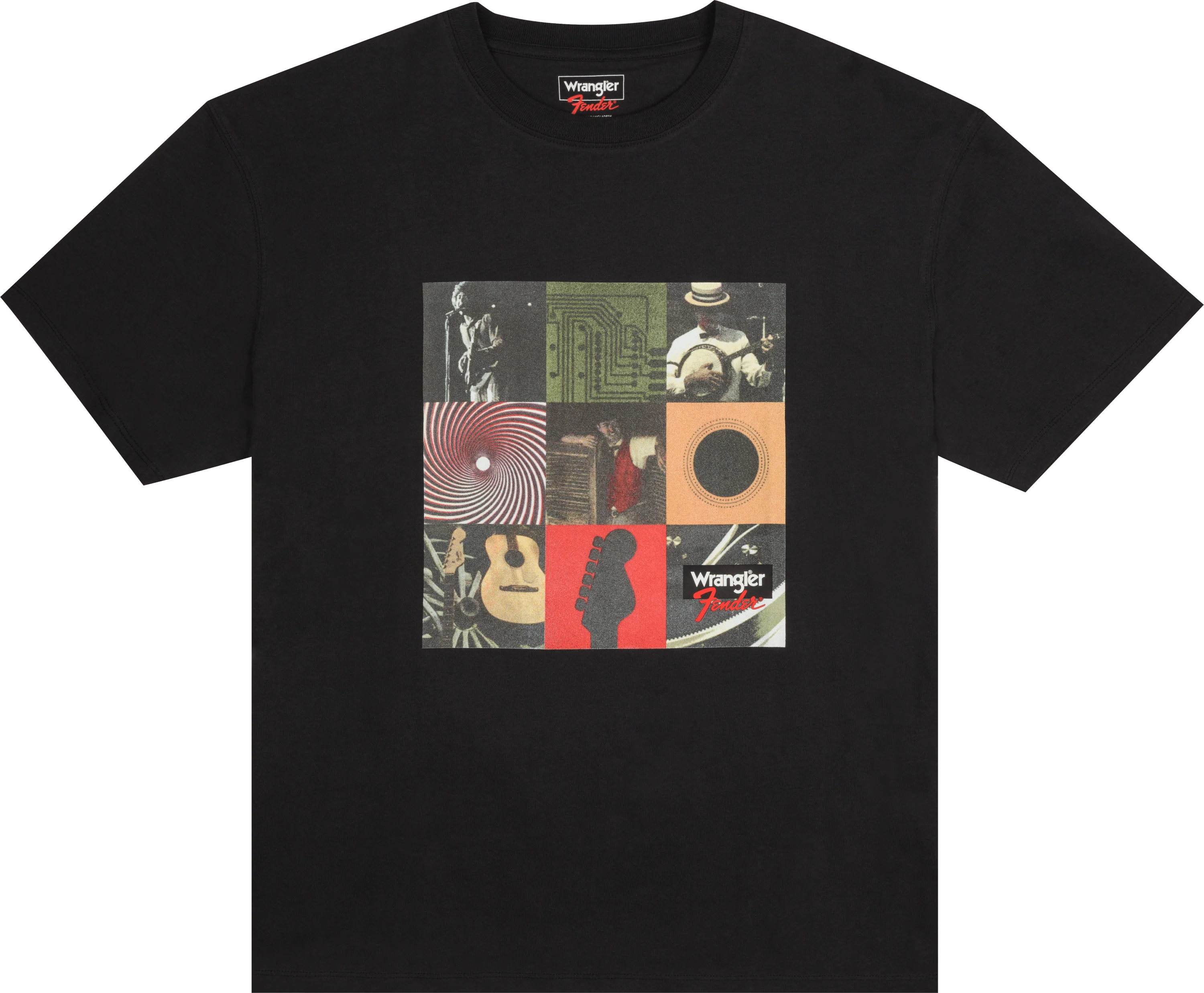 Fender® x Wrangler® Men's Fender Archive Vintage T-Shirt, Faded Black - Image 8