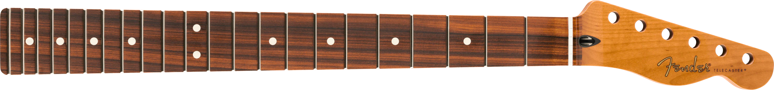 Roasted Maple Telecaster® Neck, 22 Jumbo Frets, 12", Pau Ferro, Flat Oval Shape